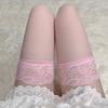 1 Ultra Thin Lace Top Silicone Hold Up Knee High Stockings Women Schoolgirls Anime Cosplay Lolita Princess Long Socks
