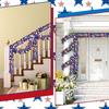 Twist Garland Patriotic Glitter Garland Pentagram Color Bars Red White Blue Colors Red White Blue Garland Glitter Decor