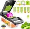 12-in-1 Multifunctional Food Chopper Professional Onion with 7 Blades Vegetable Cutter with Container for Salad Potato Carrot