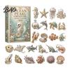 Weihnachtsgeschenk für Freunde Familie 2026 Meeresbewohner Adventskalender, 24-teiliges Acryl-Schmuckset mit festlicher Dekoration für Zuhause Meerestierfiguren,