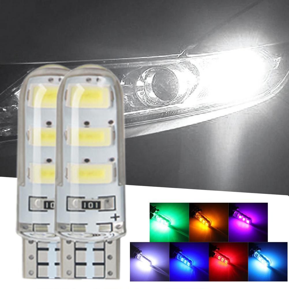 2pcs T10 Silicone Case LED Car Dome Light - 6 SMD 5630 100X 12V Charging 194 USB Chips, W5W Brightness Port Base, with D3U0