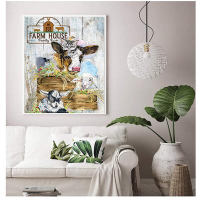 Pittura Diamante 5D Fai da Te Due Mucche Povere Set Punto Croce Ricamo Diamante Pieno Mosaico Arte Immagine di Strass Decorazione Regalo