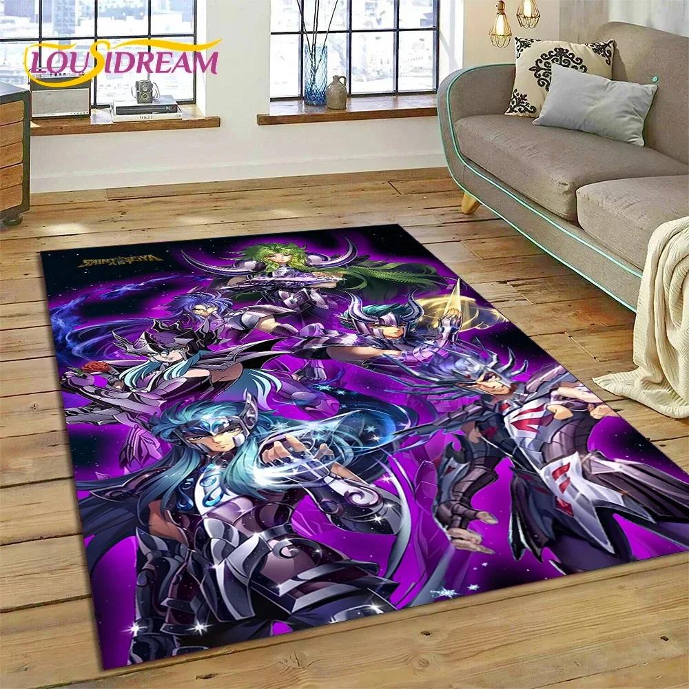 Cartoon Saint Seiya 3D Retro Anime Carpet Rug for Bedroom Living Room Home Sofa Decoration,Children Game Large Decor Floor Mat