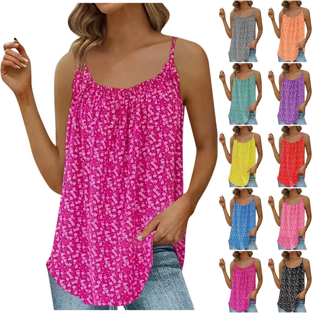 Damen T-Shirt mit Rundhalsausschnitt, lässig, für den Sommer, mit Punkten bedruckt
