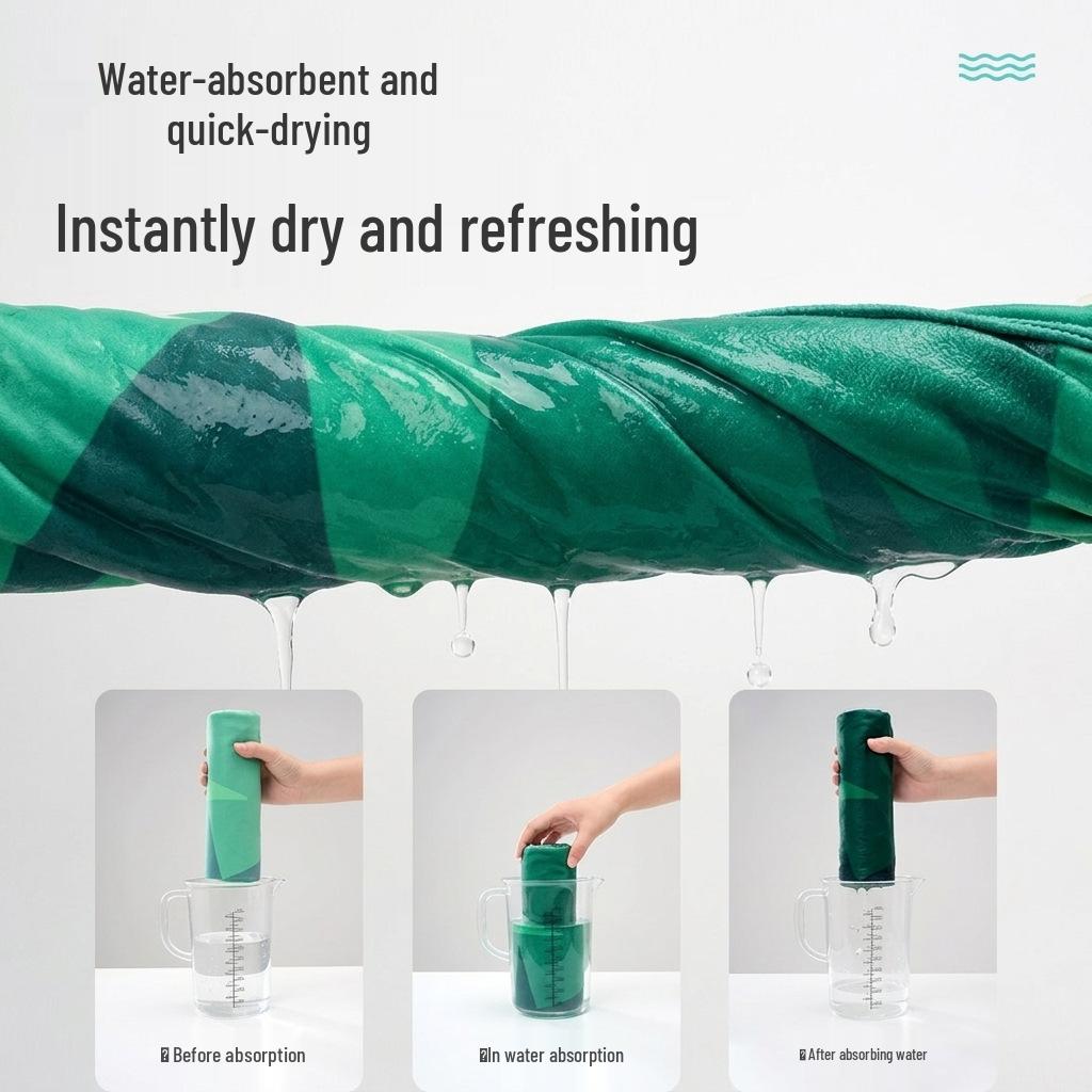 Double-Sided Plush Microfiber Beach Towel, 70x150cm - Quick-Drying, Skin-Friendly, Portable Shawl
