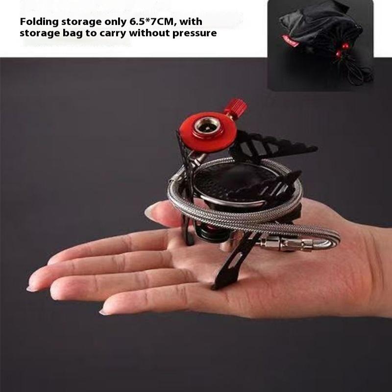 Alocs Outdoor Camping 2800W Foldable Camping Stove - 190g Ultralight Honeycomb Burner for 10kg Backpacking/Hiking Pot (6.5x7cm Foldable)