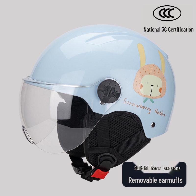 3C Certified Women's Electric Scooter & Motorcycle Helmet - All-Season, Cute, Half-Helmet