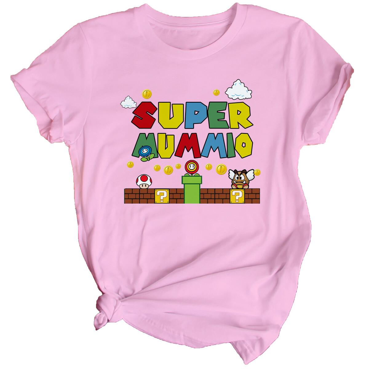 Super Mummio Womens Mothers Day 100% Cotton T-shirt Mens Tees Top Top Funny Mama Mom Cute Gift Idea #MD XL