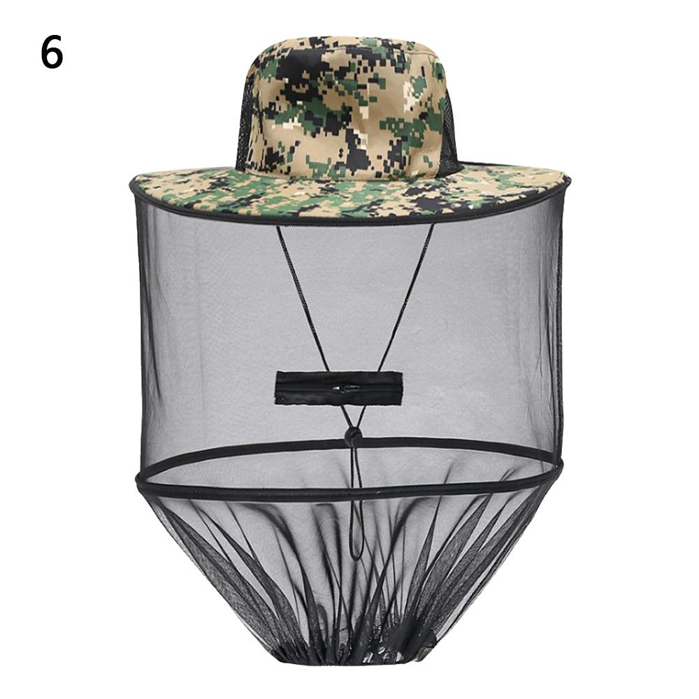 Unisex Bucket Hats Foldable Mosquito Hat With Hidden Net Mesh Repellent Insect Bee Protection Outdoor Sunscreen Fishing Cap