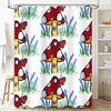 Hand-painted Mushroom Shower Curtain Set Waterproof Bathroom Decoration Customizable Size Available Decorative Kitchen Towel, Te