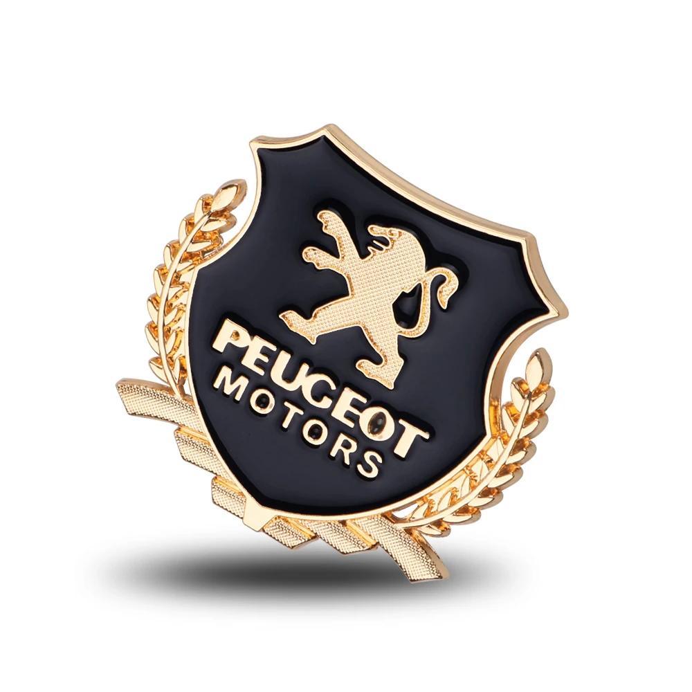 Autoaufkleber 2025 Heiß 1 Stück 3D Metallschild Form Auto Metall Karosserie Dekoration Aufkleber für Peugeot 206 207 208 306 307 308 508 106 10