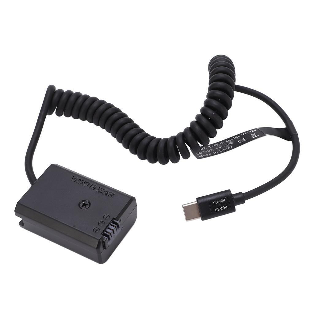 Type C Power Adapter DC Coupler FW50 Full Decoded Dummy Battery for Sony A6000 A6500 A9 A7