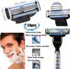24PCS Men Razor Blades Refills, Men Shaver Turbo Razor Blades Refills Set with Precision Cut Stainless Steel 3 Blades - Compatible, Smooth & Quick