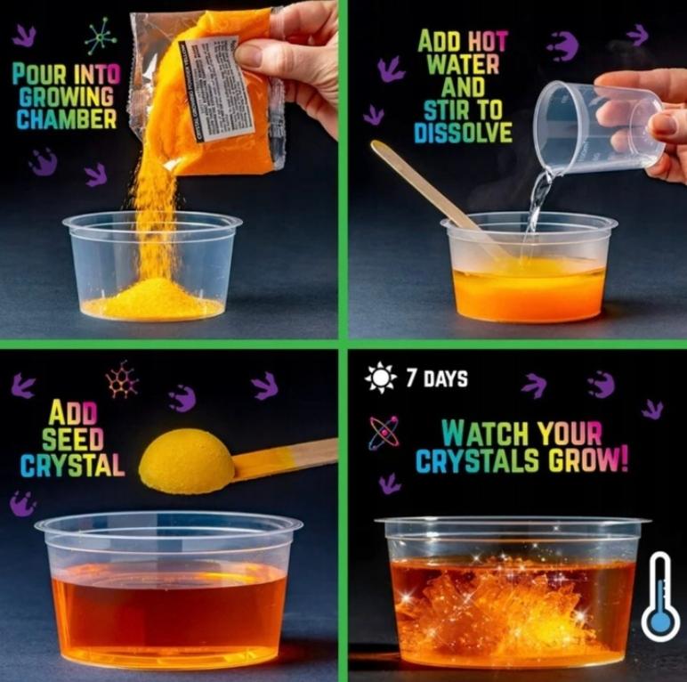 LED Kryształowy Zestaw Kreatywny Edukacyjny Akwarium Syrenka Chemik