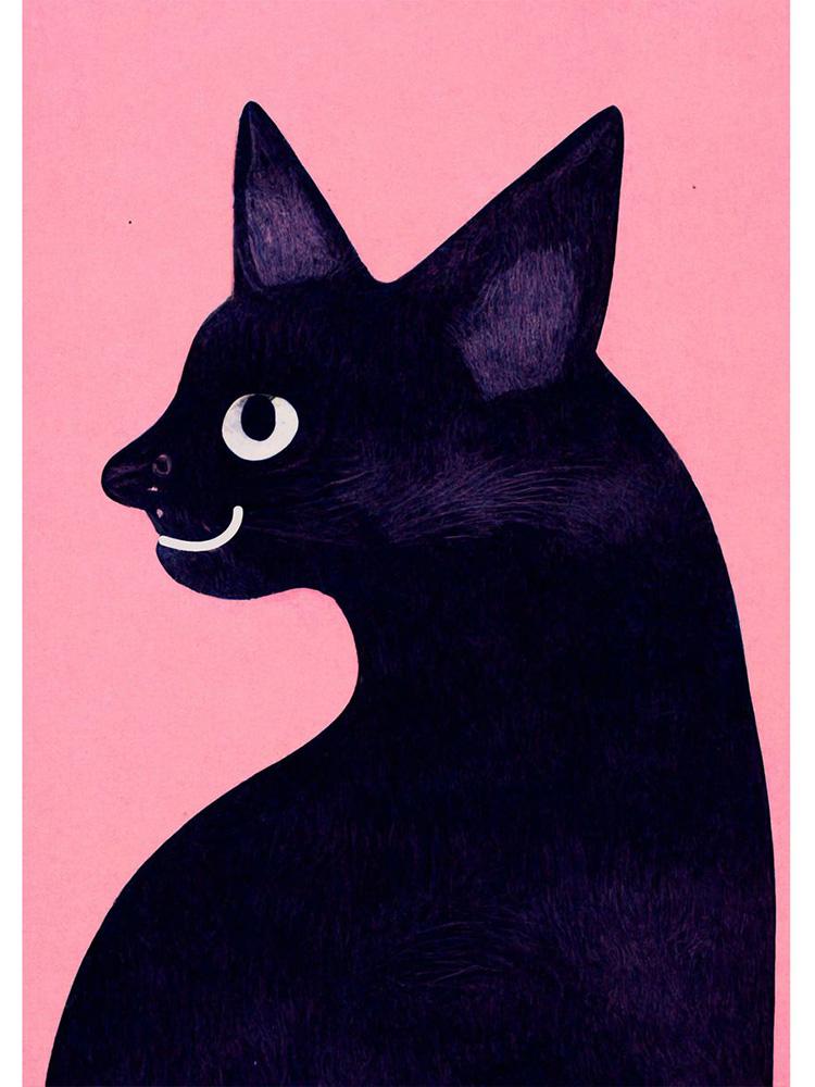 Retro Alien Cat Space Adventure UFO Poster Canvas Painting Abstract Animal Wall Art Picture For Living Room Home Decoration