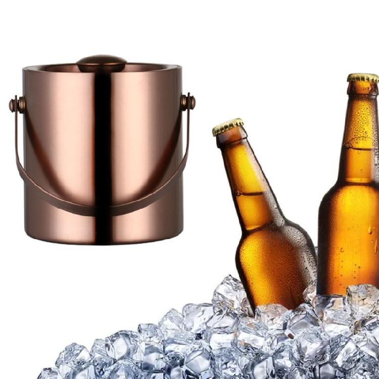 3 Liter Double Thermal Insulation Nordic Bar KTV Stainless Steel Ice Bucket