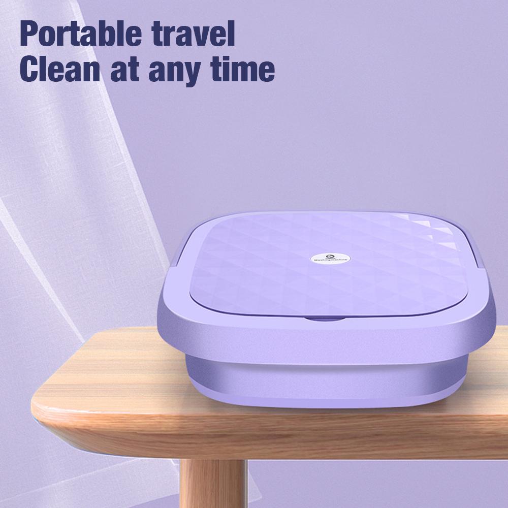 Foldable Portable Washing Machine Mini Underwear Blue Light Sterilization Clothes Washer