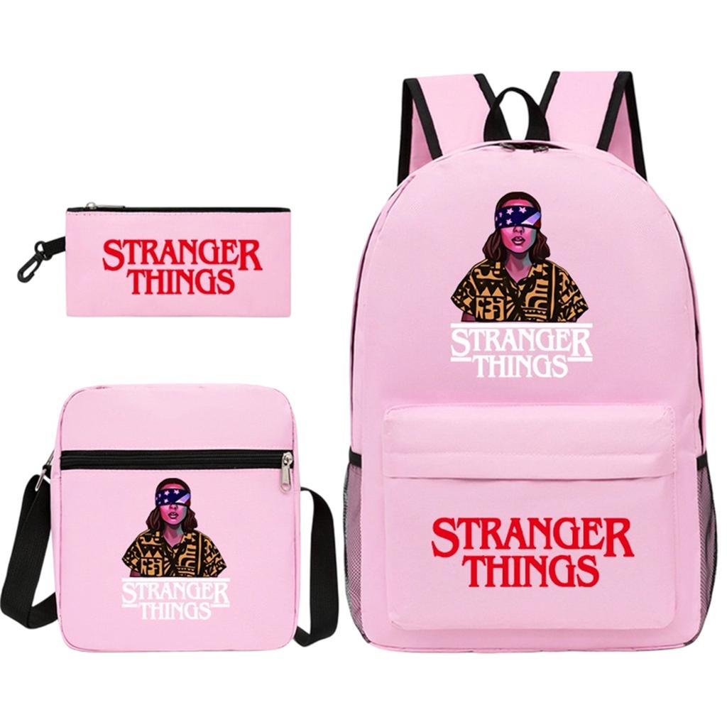 Mochila Periférica Impresa de Cine y Televisión, Estuche, Bolso de Hombro, Set de Tres Piezas