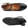 5.5cm 6cm Elegant Comfortable Ankle Bandage Med Block Heels Shoes Women Spring 2025 Soft Leather Shoes for Office Dance Work