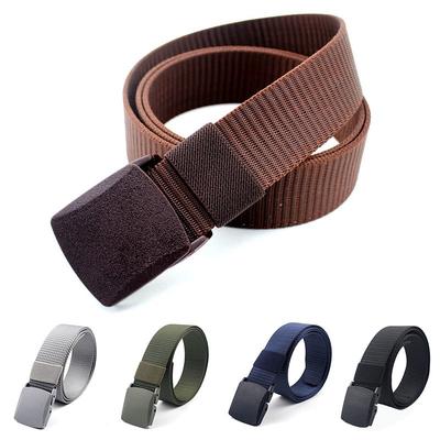 Men Belt Automatic Buckle Nylon Belt Adjustable Male Army Tactical Waist Canvas Outdoor Waistband