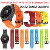 QuickFit 20 22 26mm Watch Strap for Garmin Fenix 8/E/Epix Gen2/Fenix 7X Solar 6X 5X 5 6 7S Pro Silicone Band for Enduro 3 2 965