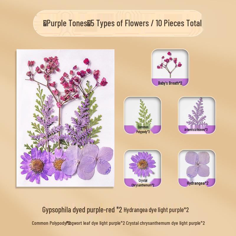 Thickened Handmade Bookmark with Calligraphy Painting, Creative Blank Cardboard, Dried Flowers, and Hand-painted Transparent Label