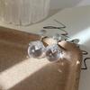 Front And Rear Two Wearing Crown Ball Earrings Women'S Earrings Light Luxury High-End Earrings Stud Earrings Niche Unique