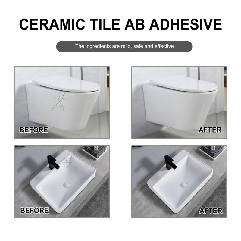 Ceramic Tile Porcelain Repair Waterproof Tube Tile Refinishing Porcelain Bathtub Repair AB Adhesive Glues for Porcelain
