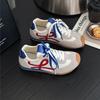Yang Mi soft-soled women's spring color matching lace-up thick-soled casual sports shoes