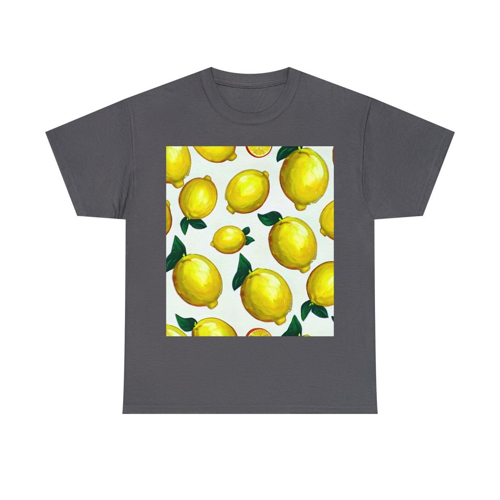 Lemon Print Tee, Unisex Heavy Cotton T-Shirt