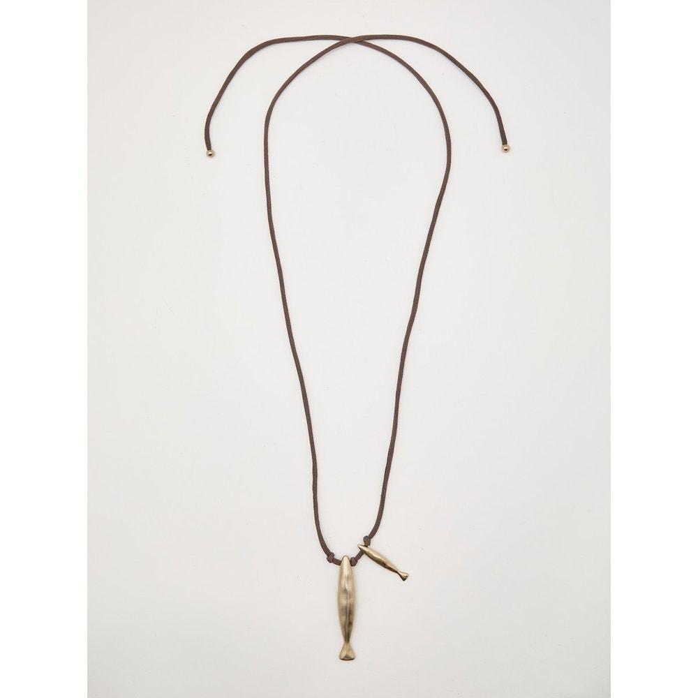 Silk Cord Necklace with Fish 04602615303