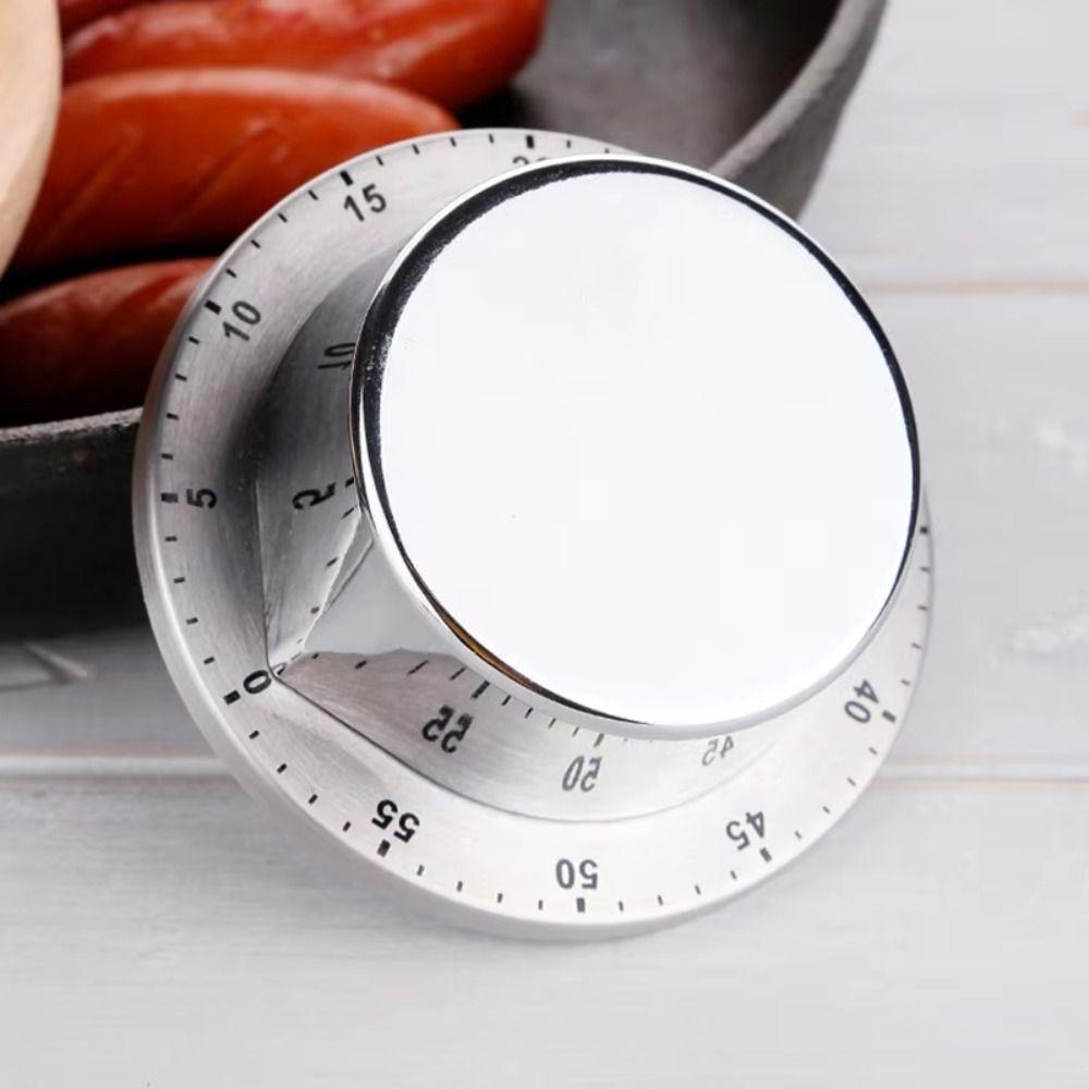 Study Alarm Clock Stainless Steel Countdown Timer Stopwatch Kitchen Timer  Learning