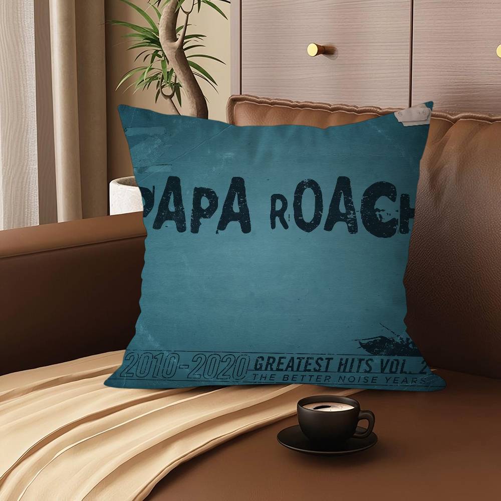 P-Papa Roach Music Art Pillow Gift Home Office Decoration Bedroom Sofa Car Cushion Cover Case 45x45