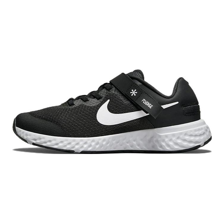 (GS) Nike Revolution 6 FlyEase 4E Black White Kids DO5065-003 EU 36