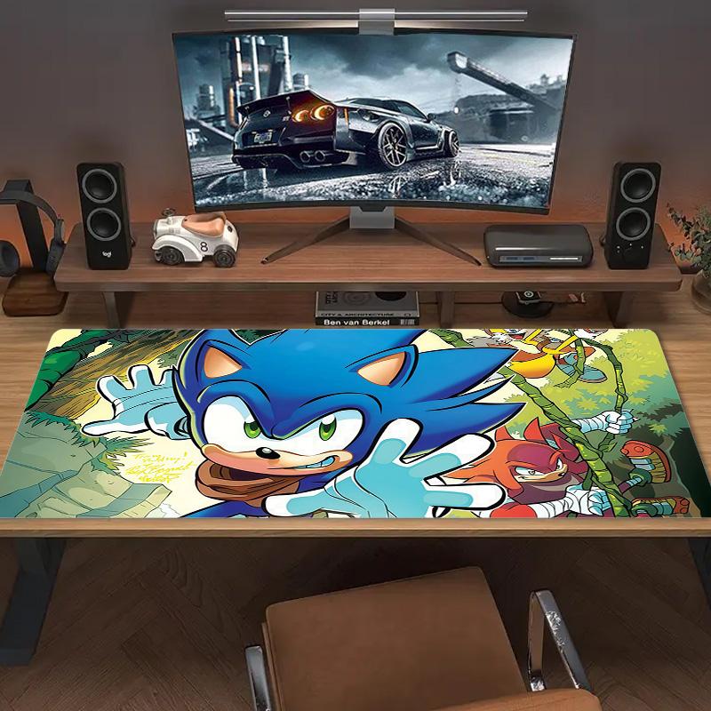 Sonic the Hedgehog Print Cushion Non-slip Laptop Tablet Big Mousepad XXL Mat Mini PC Playmat With Lock Edge
