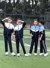 Blau-Weiß Sportbekleidung Schuluniform Set: Langarm und Dreiteiler für Grund-, Mittel- und Oberstufenschüler