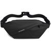 Chanpon Waist Large Black Men's Water-Repellent Bag, Compact, Lightweight, Capacity,