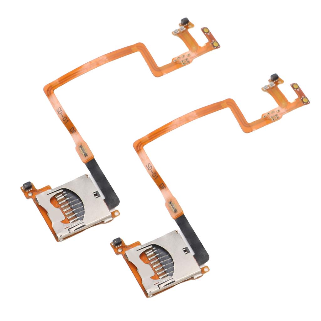 2 Pcs Storage Card Reader Slot and L R Shoulder Button Module Flexible Cable Metal Replacement for DSi NDSi