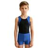 Dětská chlapecká kombinéza Unitard bez rukávů s šortkami Gymnastic Workout Biketard Trikot