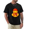 Road Construction Rubber Duck TShirt Big Size Short Sleeve Tee for Unisex