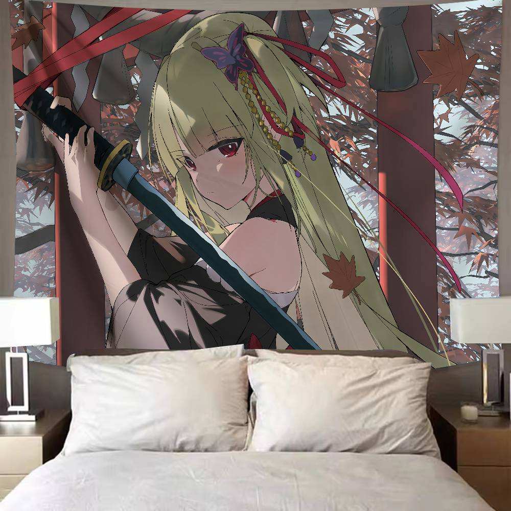 

Kawaii Murasame Cute Galgame Senren Banka Girl Room Tapestry Home Decoration Wall Art Tapestries Dormitory Background Cloth Gift 74x94cm(29x37in)