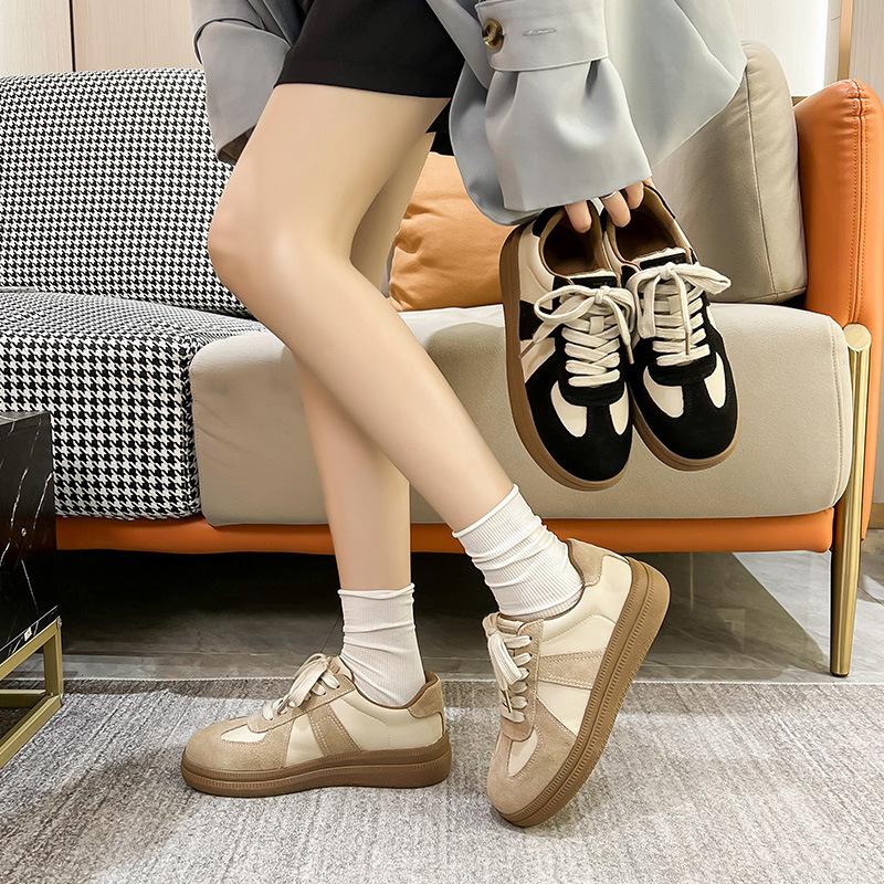 

Thick-soled Moral Training Shoes Women Women s Shoes Spring and Summer New Sports and Leisure Shoes Classic Niche Soft Leather Sneakers