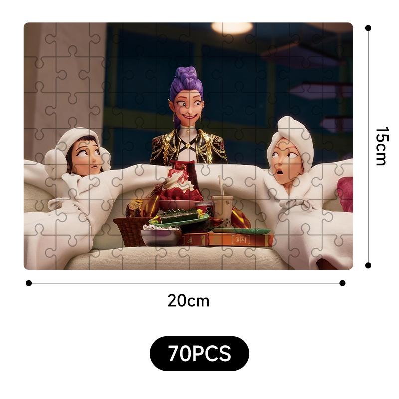 Kpop Łowcy Demonów 20*15Cm Puzzle Zabawki Rumi Mira Zoey Huntrix Wzór Postaci Gra Planszowa Dekoracja Domu Prezenty dla Dzieci