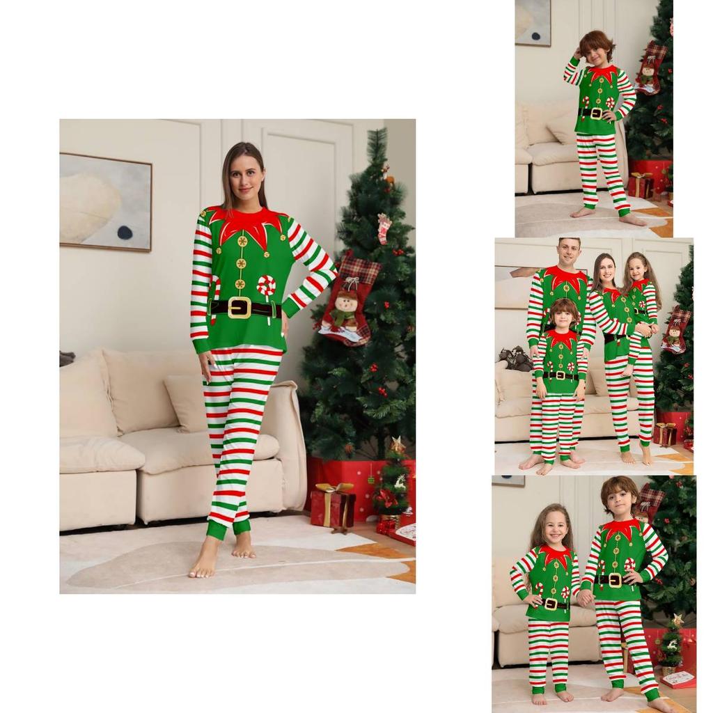 Charming Holiday Themed Family Pajama Set For Kids And Adults Featuring Letter Design