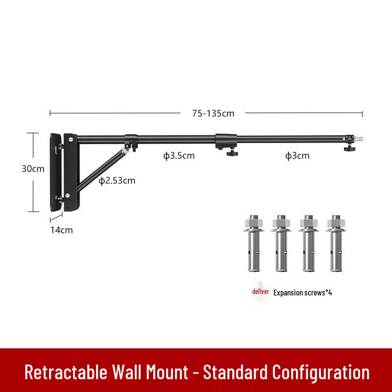 

Adjustable Wall Mount Light Stand for Photography & Streaming