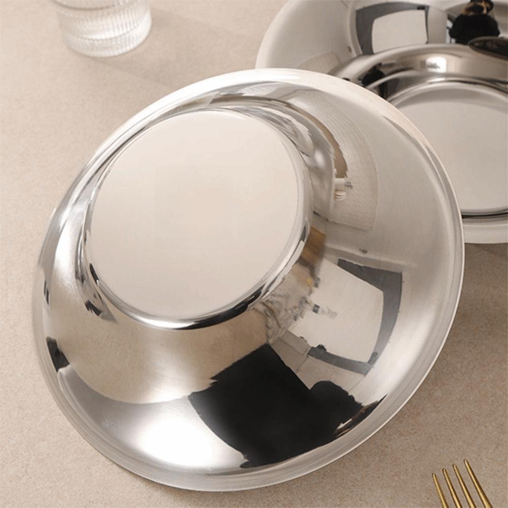 304 Stainless Steel Fruit Plate Rust-Proof Serving Dishes Premium Salad Bowl  Hotel Use