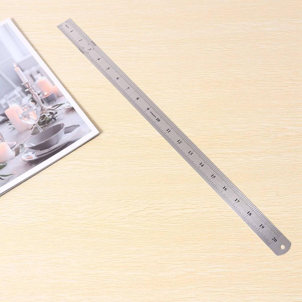 A84E-5X Groove Right Stainless Steel Metric Ruler 50 Cm Stainless Metric Ruler