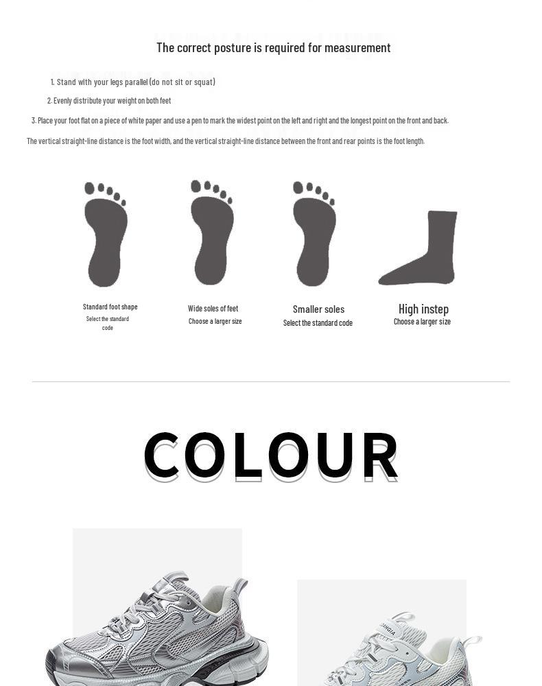 Plus Size Women's Dad Shoes 41-43: Soft Sole Spring/Autumn 2025 Casual Running Shoes