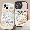 C-Chii-kawa Phone Case Hard Leather For iPhone 16 15 14 13 12 Mini 11 14 Pro Max Xs X Xr 7 8 Plus Fundas