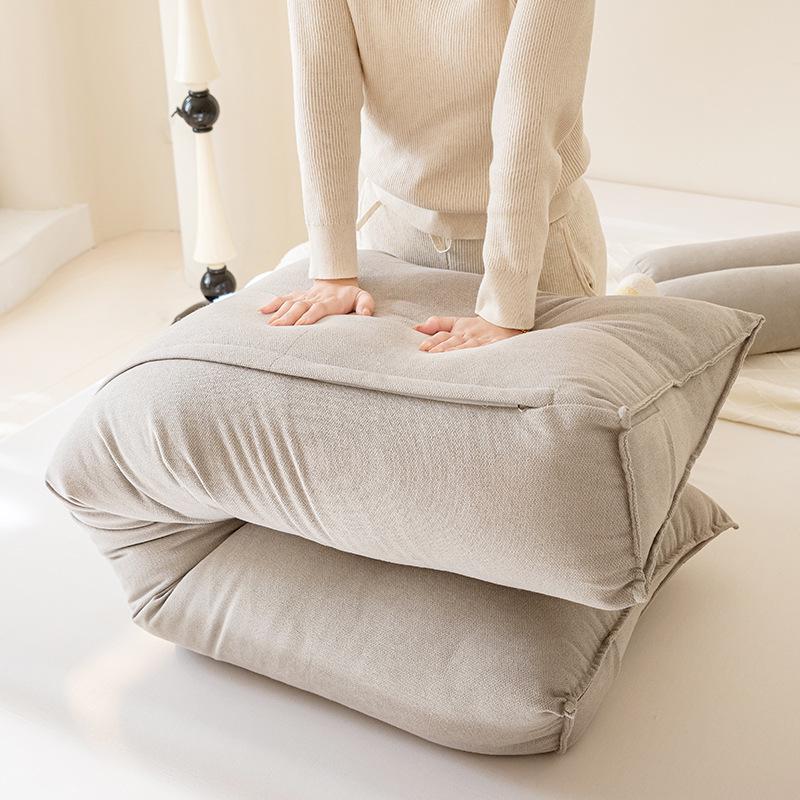 Soft Tatami Headboard Cushion: Removable, Washable, Lumbar Support & Anti-collision.
